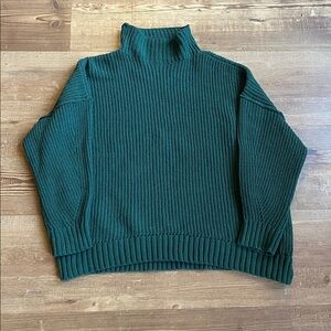 NEW Aerie Chenille Feels Ribbed Knit Mock Neck Sweater